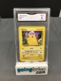 GMA Graded Pokemon 1999 Base Set Unlimited #58 PIKACHU Trading Card - MINT 9