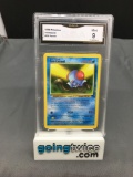 GMA Graded 1999 Pokemon Fossil #56 TENTACOOL Trading Card - MINT 9