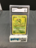 GMA Graded 1999 Pokemon Base Set Unlimited #45 CATERPIE Trading Card - EX+ 5.5