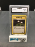 GMA Graded 1999 Pokemon Fossil #60 GAMBLER Trading Card - GEM MINT 10