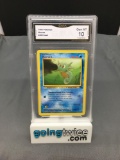 GMA Graded 1999 Pokemon Fossil #49 HORSEA Trading Card - GEM MINT 10