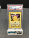 PSA Graded 1999 Pokemon Base Set Shadowless #58 PIKACHU Yellow Cheeks Trading Card - MINT 9