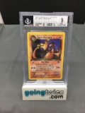 BGS Graded 2000 Pokemon Team Rocket 1st Edition #21 DARK CHARIZARD Rare Trading Card - MINT 9