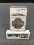 NGC Graded 1896 United States Morgan Silver Dollar - 90% Silver Coin - MS 64