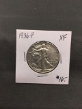 1936-P United States Walking Liberty Silver Half Dollar - 90% Silver Coin from ENORMOUS ESTATE