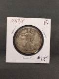 1937-P United States Walking Liberty Silver Half Dollar - 90% Silver Coin from ENORMOUS ESTATE