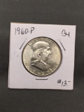 1960-P United States Franklin Silver Half Dollar - 90% Silver Coin from ENORMOUS ESTATE