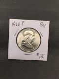 1960-P United States Franklin Silver Half Dollar - 90% Silver Coin from ENORMOUS ESTATE