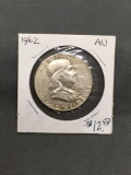 1962-P United States Franklin Silver Half Dollar - 90% Silver Coin from ENORMOUS ESTATE