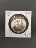 1961-D United States Franklin Silver Half Dollar - 90% Silver Coin from ENORMOUS ESTATE