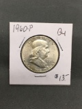 1960-P United States Franklin Silver Half Dollar - 90% Silver Coin from ENORMOUS ESTATE