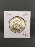 1962-D United States Franklin Silver Half Dollar - 90% Silver Coin from ENORMOUS ESTATE