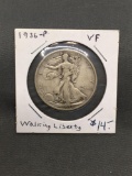 1936-P United States Walking Liberty Silver Half Dollar - 90% Silver Coin from ENORMOUS ESTATE