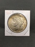 1922-D United States Peace Silver Dollar - 90% Silver Coin from ENORMOUS ESTATE