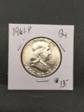 1961-P United States Franklin Silver Half Dollar - 90% Silver Coin from ENORMOUS ESTATE