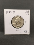 1944-D United States Washington Silver Quarter - 90% Silver Coin from ENORMOUS ESTATE