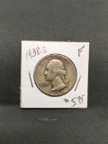 1938-S United States Washington Silver Quarter - 90% Silver Coin from ENORMOUS ESTATE