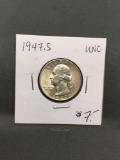 1947-S United States Washington Silver Quarter - 90% Silver Coin from ENORMOUS ESTATE