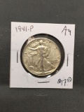 1941-P United States Walking Liberty Silver Half Dollar - 90% Silver Coin from ENORMOUS ESTATE