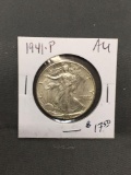 1941-P United States Walking Liberty Silver Half Dollar - 90% Silver Coin from ENORMOUS ESTATE