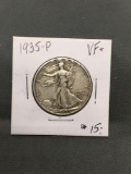 1935-P United States Washington Silver Quarter - 90% Silver Coin from ENORMOUS ESTATE