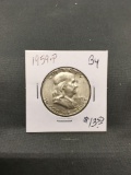 1959-P United States Franklin Silver Half Dollar - 90% Silver Coin from ENORMOUS ESTATE