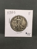 1935-S United States Walking Liberty Silver Half Dollar - 90% Silver Coin from ENORMOUS ESTATE