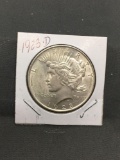 1923-D United States Peace Silver Dollar - 90% Silver Coin from ENORMOUS ESTATE