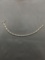 Round Faceted Diamond Accented 1/5 Ctw 4mm Wide 8in Long Sterling Silver Tennis Bracelet