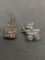 Lot of Two Detailed Sterling Silver Charms, One Disneyland Magic Kingdom Motif & One Baby Carriage