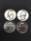 4 Count Lot of UNCIRCULATED 90% Silver Washington Quarters from Estate
