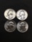 4 Count Lot of UNCIRCULATED 90% Silver Washington Quarters from Estate