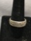 Filigree Detailed Eternity Design Center Band 7mm Wide Sterling Silver Spinner Ring Band