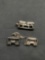 Lot of Three Sterling Silver Trolley Charms
