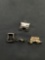 Lot of Three Sterling Silver Covered Wagon Charms