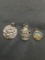Lot of Three Sterling Silver Catholic Protection Charms