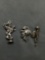 Lot of Three Sterling Silver Dragon Charms