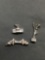 Lot of Three Sterling Silver Landmark Charms
