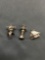 Lot of Three Sterling Silver Chinese Pagoda Charms