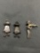 Lot of Three Sterling Silver Mexican Themed Charms