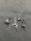 Lot of Three Sterling Silver Dancing Girl Charms