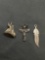 Lot of Three Sterling Silver Native American Themed Charms