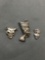 Lot of Three Sterling Silver Mask Themed Charms