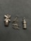 Lot of Three Sterling Silver Building Charms