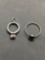 Lot of Two Sterling Silver Ring Band Charms