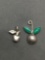 Lot of Two Sterling Silver Apple Charms