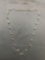 Briolette Faceted Rhinestone Accented Curved Bar Link Adjustable 16-18in Sterling Silver Necklace