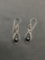 Boma Designer Infinity Motif 19mm Long 7mm Wide Pair of Sterling Silver Shepard's Hook Earrings w/