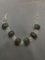 New! Gorgeous Six Stone Oval Labradorite Cabochon 7-8in Long Sterling Silver Bracelet