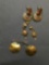Lot of Three Various Style Gold-Tone Pairs of Fashion Dangle Earrings